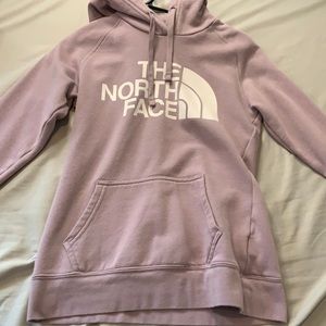 Purple north face hoodie